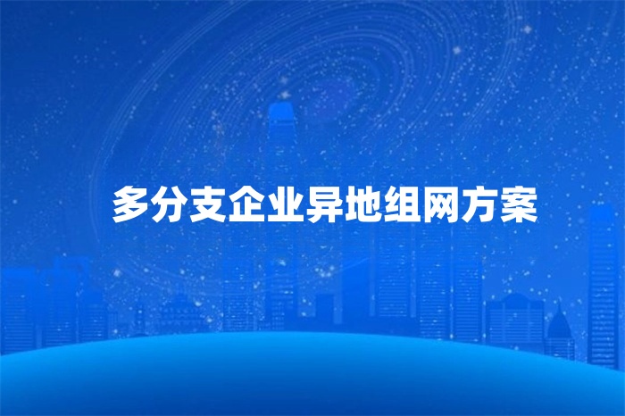 多分支企業異地組網方案 多分支企業異地組網方案