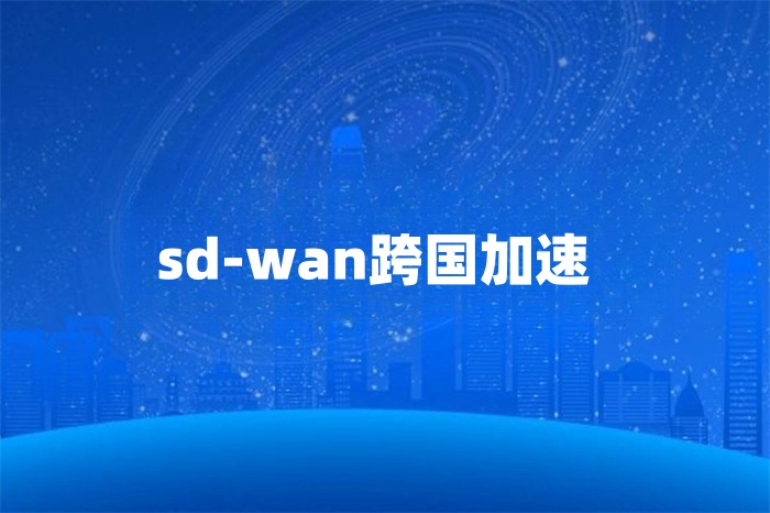 sd-wan跨國加速 sd-wan跨國加速
