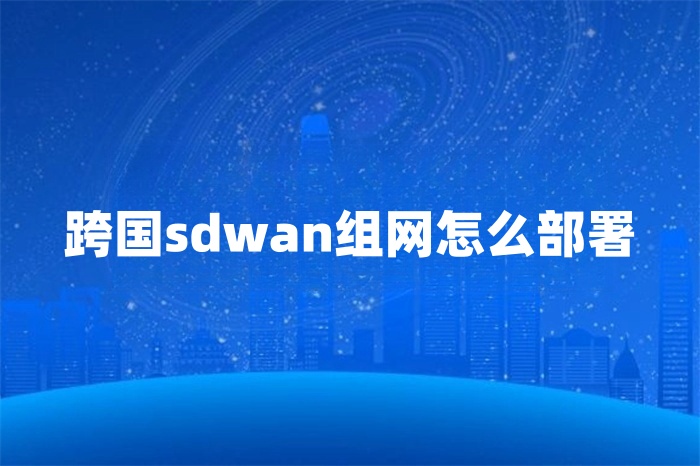 跨國sdwan組網(wǎng)怎么部署 跨國sdwan組網(wǎng)怎么部署