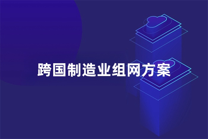 跨國制造業組網方案 跨國制造業組網方案