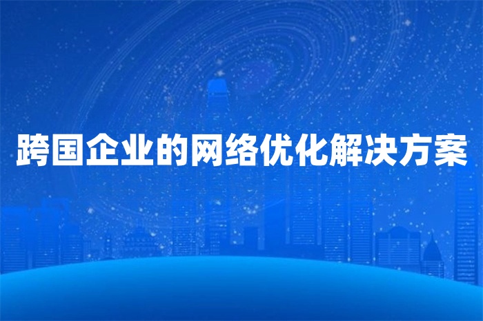 跨國企業的網絡優化解決方案 跨國企業的網絡優化解決方案
