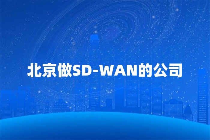 北京做SD-WAN的公司 北京做SD-WAN的公司